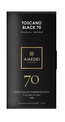 Toscano Black 70% - czekolada Amedei ciemna 70%, 50g