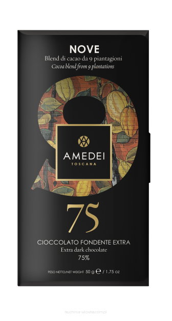 'Nove' - Czekolada Amedei ciemna extra 75%, 50g