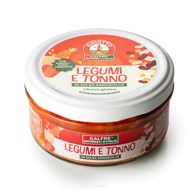 Strączki i tuńczyk w sosie słodko-kwaśnym, Galfre', 160g