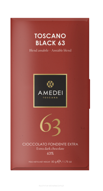 Toscano Black 63% - czekolada Amedei ciemna 63%, 50g