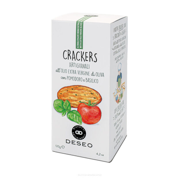 Krakersy z pomidorami i bazylią 120g