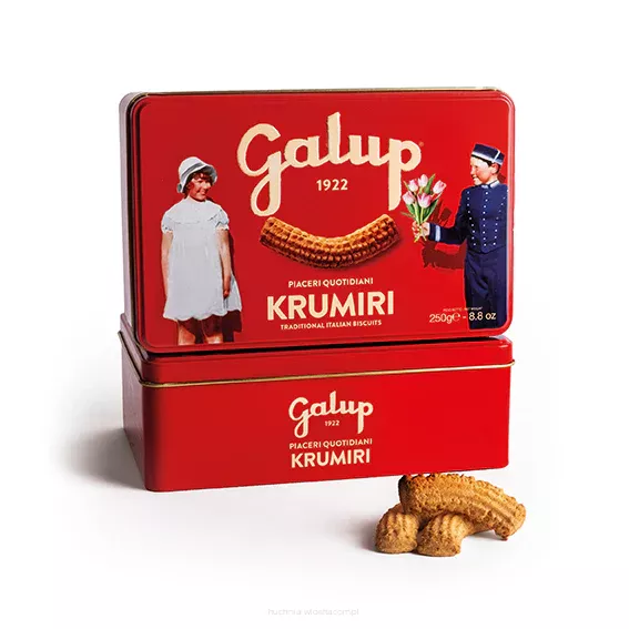 Krumiri - tradycyjne ciasteczka maślane Galup w puszce, 250g