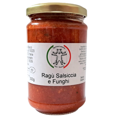 Sos "Ragu Salsiccia e Funghi" - gotowy sos do makaronu z borowikami szlachetnymi i piemoncką kiełbasą, 300g