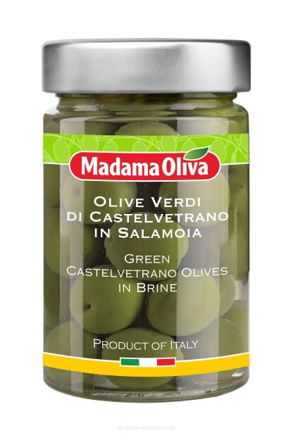 Oliwki zielone z Castelvetrano, całe, w zalewie 300g