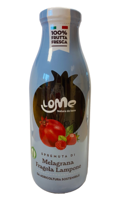 Naturalny sok z granatu z dodatkiem truskawek i malin, wyciskany na zimno, 500ml