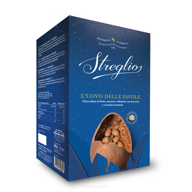 Jajko z mlecznej czekolady z orzechami i niespodzianką, Streglio, 680g