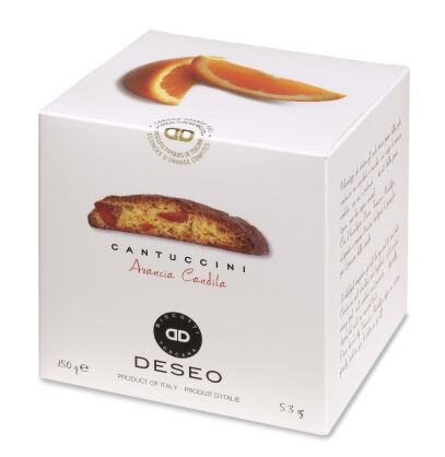 Cantuccini z Kandyzowaną Skórką Pomarańczową, 200g