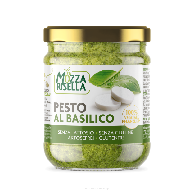 Wegańskie pesto bazyliowe Mozzarisella, 135g