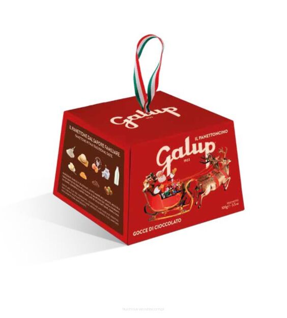Mini Panettone z kroplami czekolady, Galup, 100g