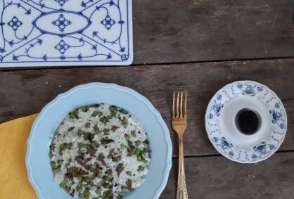 Risotto z groszkiem i truflami